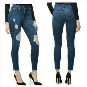 Good American Good Legs Raw Edge Skinny Jeans